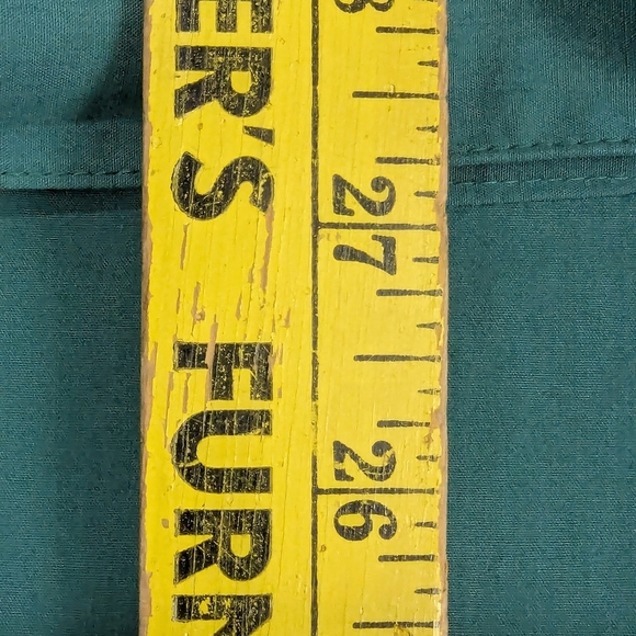 CJ Banks 3X Kelly Green Button Down Shirt With Stretch - Picture 8 of 9